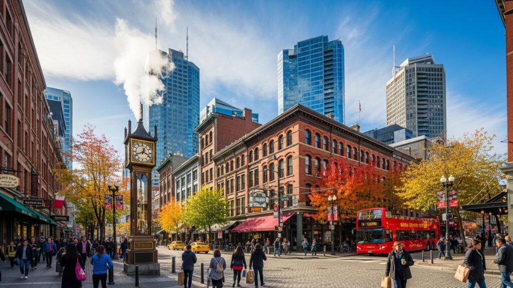 カナダの都市の道路と街並み