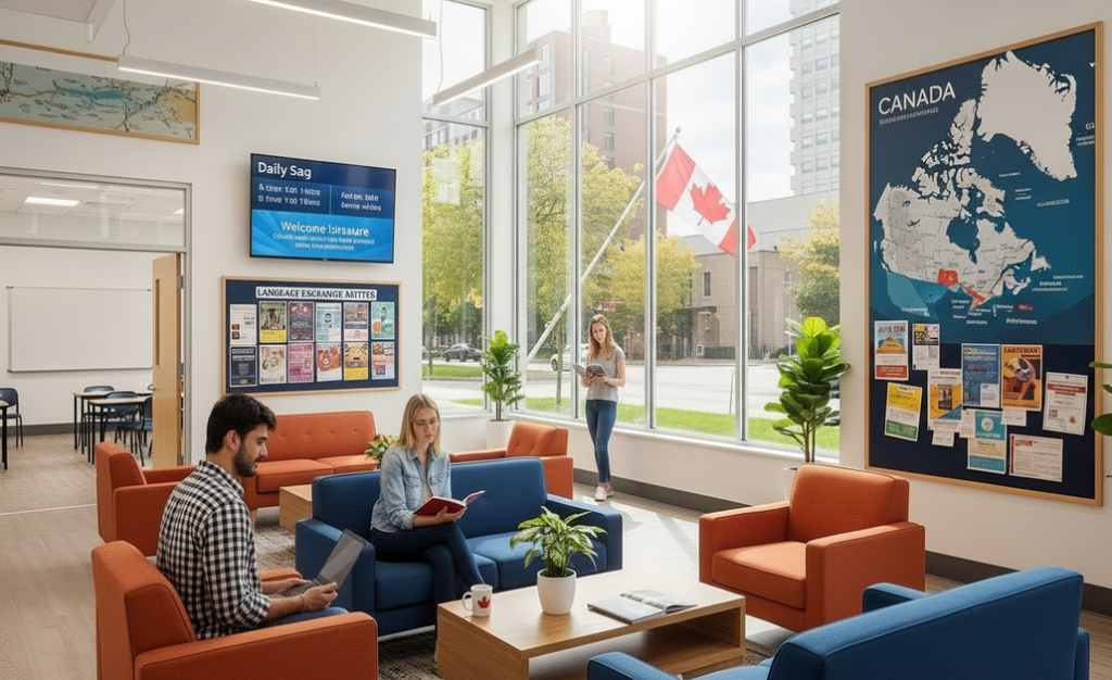 カナダの語学学校の教室