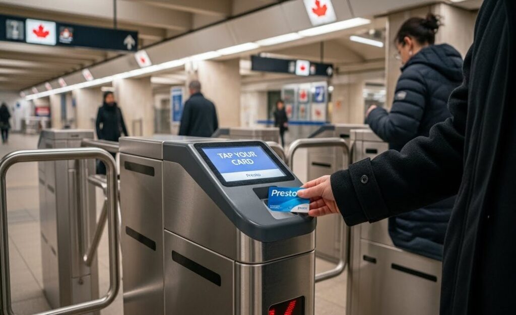 カナダの地下鉄の改札