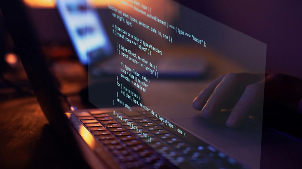 プログラミングをしている様子